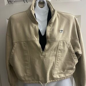 Puma Tan 1/4 zip sweatshirt
